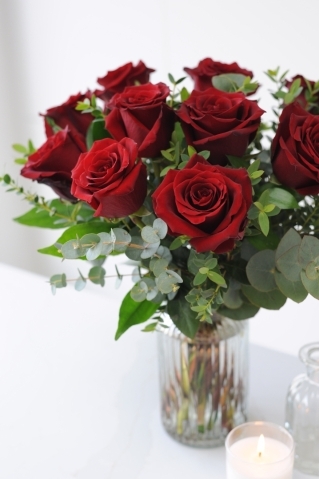 Valentine Red Rose Vase