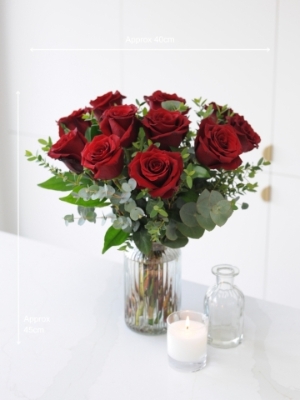 Valentine Red Rose Vase