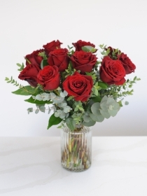 Valentine Red Rose Vase